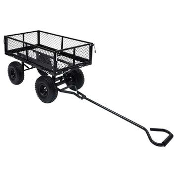 vidaXL Tuinwagen 250 kg zwart, Doe-het-zelf en Bouw, Verzenden, Nieuw