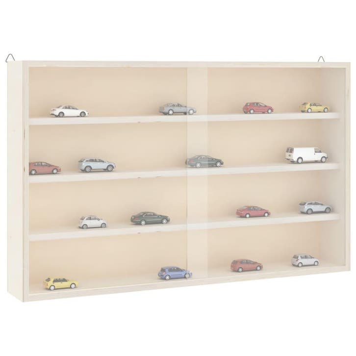 vidaXL Houten vitrinekast met deuren 60x8,5x37cm, Huis en Inrichting, Kasten | Wandmeubels, Nieuw, Verzenden