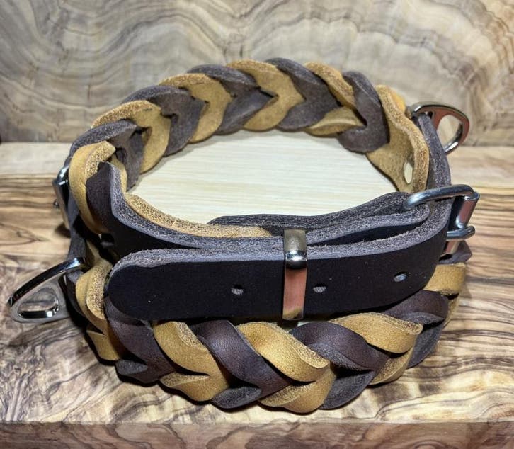 Hondenhalsband leer Cognac/brown, Auto-onderdelen, Overige Auto-onderdelen, Nieuw, Ophalen of Verzenden