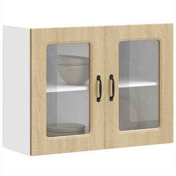 vidaXL Keukenbovenkast met glazen deur Kalmar bewerkt hout, Huis en Inrichting, Verzenden, Nieuw
