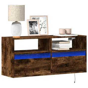 vidaXL Tv-wandmeubel met LED-verlichting 100x31x45 cm, Verzenden