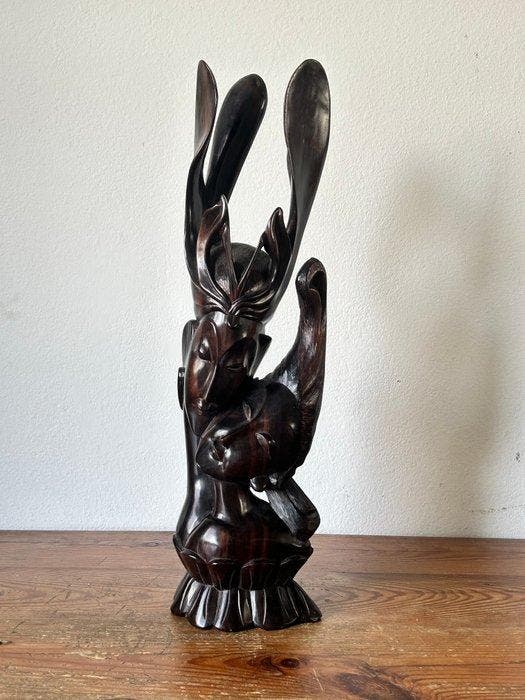 2 geliefden / Rama en Sita - Sculpture - Indonésie (Sans, Antiek en Kunst, Kunst | Niet-Westerse kunst