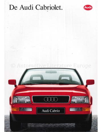 1991 AUDI CABRIOLET BROCHURE NEDERLANDS, Nieuw