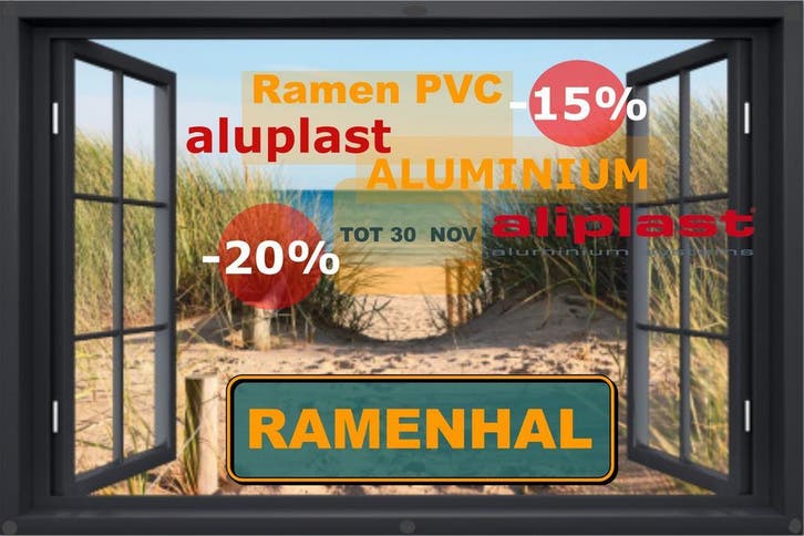-20% Fabriekskorting op Aluminium maatwerk Aliplast, Doe-het-zelf en Bouw, Raamkozijnen en Schuifdeuren, Inclusief glas, Nieuw