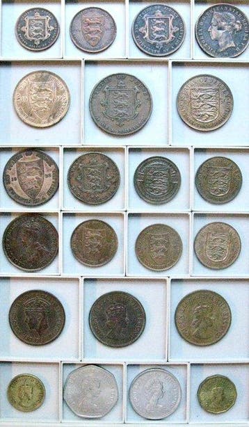 Jersey. 22 different coins 1844-1975 | 1/26 Shilling - 50