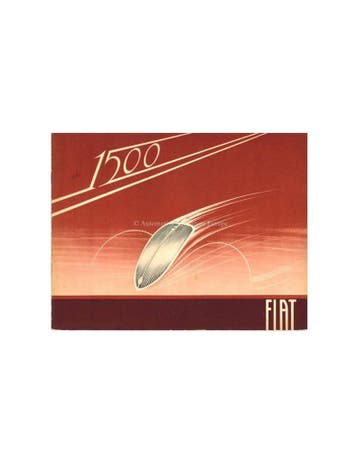1936 FIAT 1500 BROCHURE NEDERLANDS