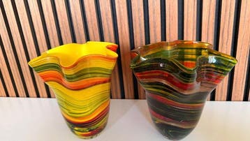 Vaas (2) - Fazzoletto - Glas, Antiek en Kunst