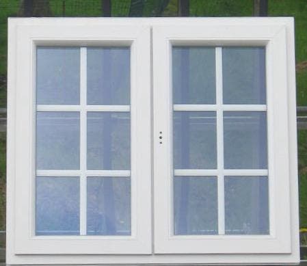 pvc raam , chassis , venster ,kozijn 120 x 105 creme 9001, Doe-het-zelf en Bouw, Raamkozijnen en Schuifdeuren, Inclusief glas