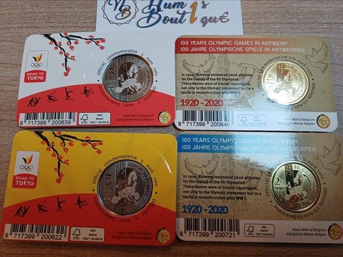 Belgique. 2 1/2 Euro / 5 Euro 2020 Team Belgium +, Timbres & Monnaies, Monnaies | Europe | Monnaies non-euro