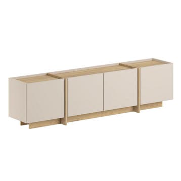 Evila TV-meubel - Houtkleurig/Beige - Nieuw/Ongebruikt -, Verzenden, 150 tot 200 cm, Nieuw, Scandinavisch