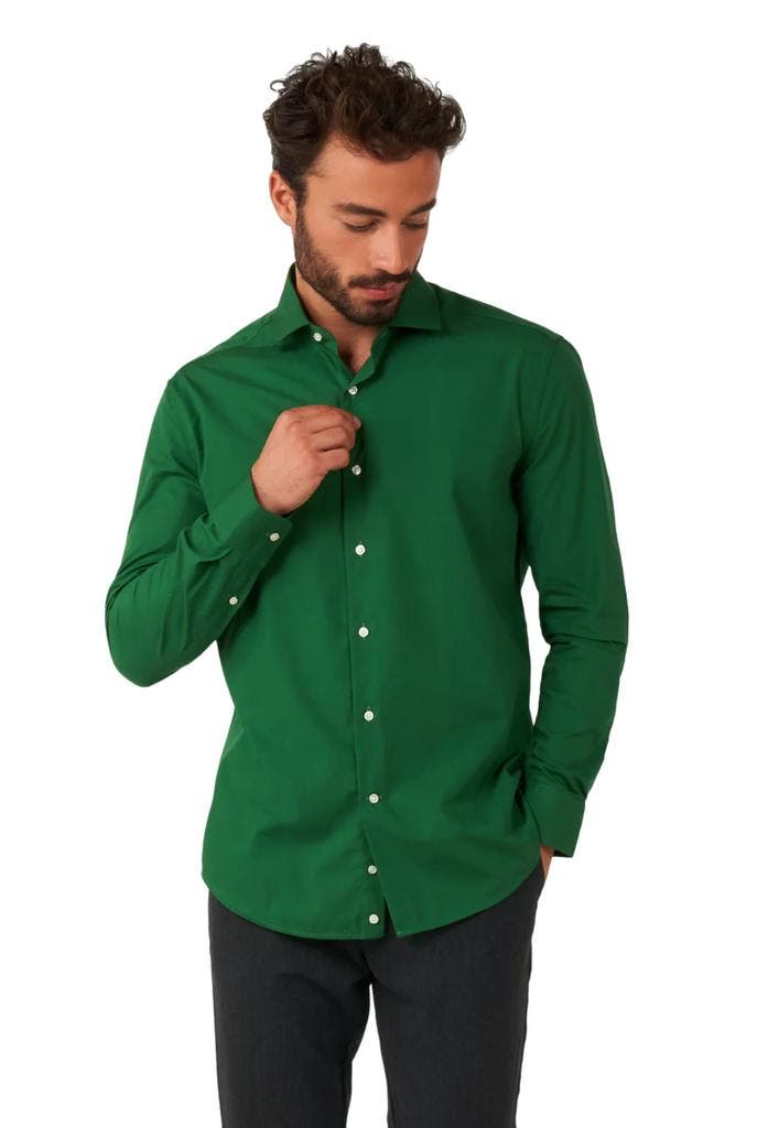 Donkergroen Overhemd Heren OppoSuits, Kleding | Heren, Carnavalskleding en Feestkleding, Nieuw, Verzenden
