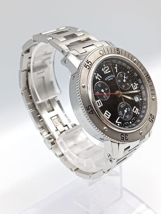 Hermès - Clipper Chronograph - CL2.910 - Unisex - 2000-2010, Bijoux, Sacs & Beauté, Montres | Hommes