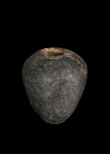 West-Aziatisch Black Hardstone Macehead (Zonder, Antiek en Kunst
