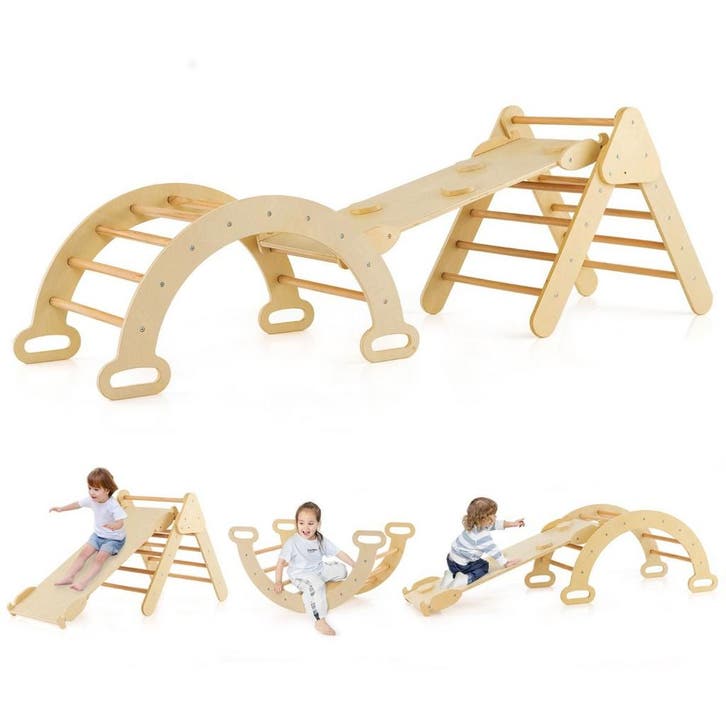 2dekans | Coast Houten Klimspeelset 3-in-1 - Montessori,, Kinderen en Baby's, Speelgoed | Overig, Ophalen of Verzenden