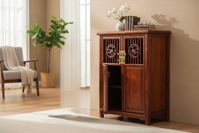 Meuble dappui - Teak - Chinoiserie, Antiquités & Art, Curiosités & Brocante