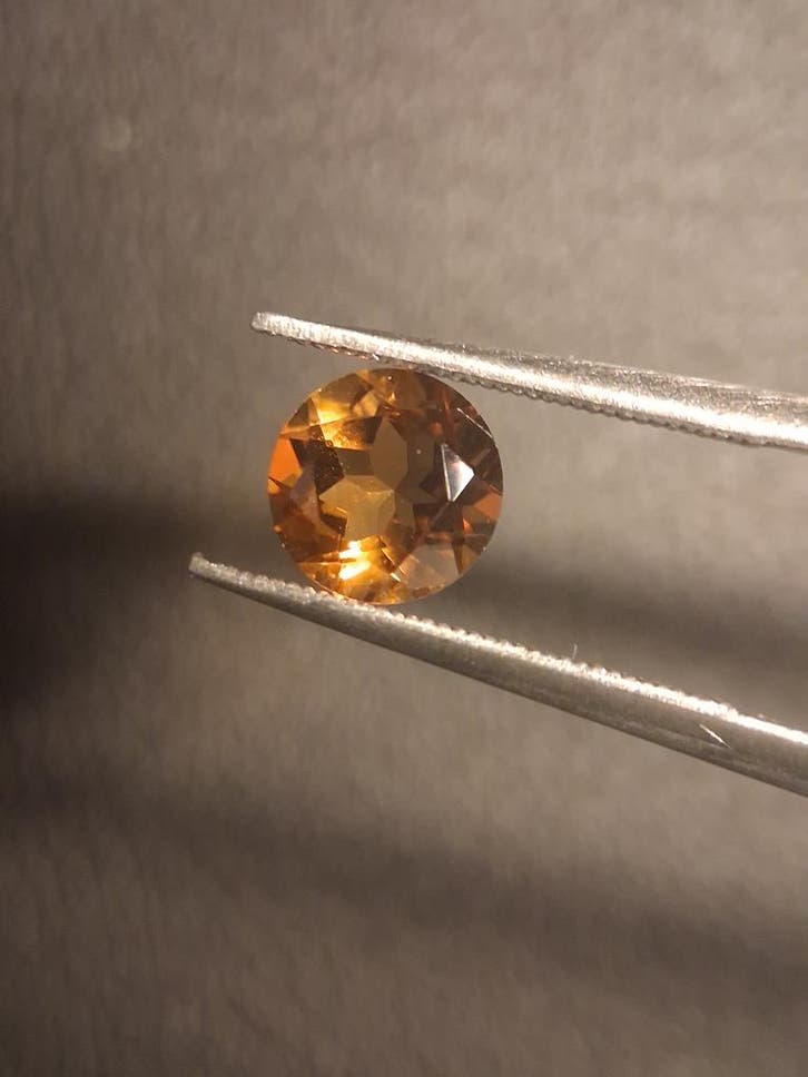 Natural Citrine Gemstone – Faceted Round Cut 6x6 mm Yellow |, Bijoux, Sacs & Beauté, Accessoires Autre, Envoi