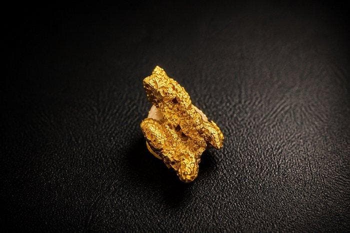 Goud Goud nugget - Hoogte: 7.6 mm - Breedte: 5.2 mm- 0.98 g, Collections, Minéraux & Fossiles