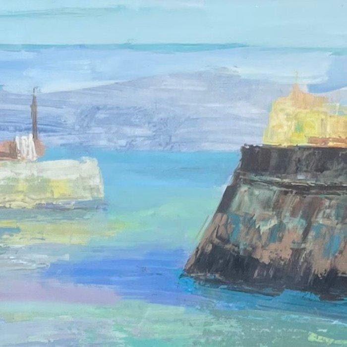 Robert Lepine (1929-2017) - Bateau au port et phare, Antiek en Kunst, Kunst | Schilderijen | Klassiek