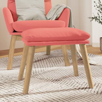 vidaXL Voetenbank 45x29,5x35 cm fluweel roze, Verzenden, Nieuw