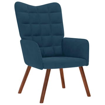 vidaXL Relaxstoel fluweel blauw, Verzenden