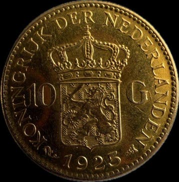 Nederland. Wilhelmina. 10 Gulden 1925, Postzegels en Munten, Munten | Nederland