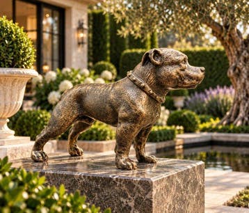 Statue, Large Stafford Dog - Iron - 19.5 cm - Fer - 2026