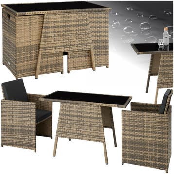 Wicker zitgroep Lausanne 2+1 - natuur, Tuin en Terras, Verzenden, Nieuw