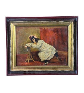 Italiaanse school (XX) - Ritratto di giovane donna, Antiek en Kunst