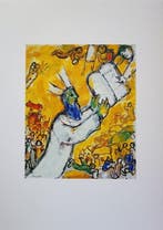 Marc Chagall (1887-1985) - Moïse recevant les Tables de la