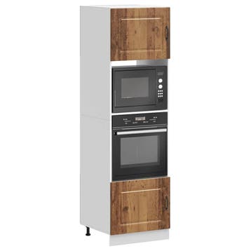 vidaXL Ovenkasten 2 st Kalmar bewerkt hout oud houtkleurig, Verzenden, Nieuw