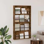 vidaXL Tijdschriftenrek 2 pcs Rook Eiken 80 x 12 x 70 cm, Verzenden, Nieuw