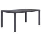 vidaXL Tuintafel 150x90x72 cm rattan-look kunststof bruin, Tuin en Terras, Tuintafels, Verzenden, Nieuw
