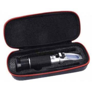 Prof. zeewater refractometer met luxe zwarte tas, Verzenden