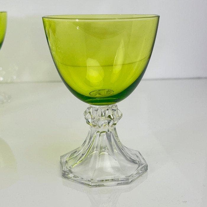 Val Saint Lambert - Drinkservies (10) - Yale -, Antiquités & Art, Antiquités | Meubles | Tables