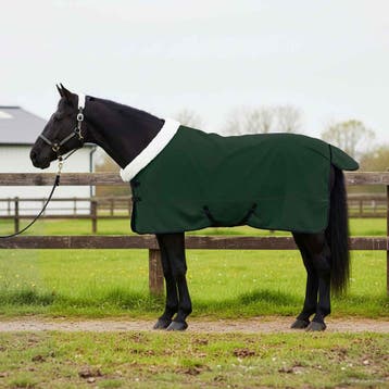 vidaXL Paardendeken Volledig Donkergroen 135 cm Polar fleece, Verzenden