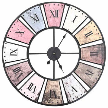 vidaXL Wandklok vintage-stijl quartz-mechanisme XXL 60 cm, Huis en Inrichting, Woonaccessoires | Klokken, Verzenden, Nieuw