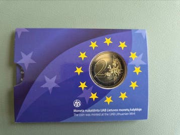 Litouwen. 2 Euro 2015 30 Years European Flag (Zonder