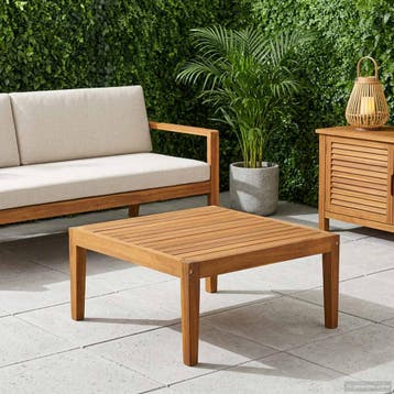 vidaXL Tuin Tafel Massief Acacia Hout Naturel 60 x 60 x 30, Verzenden, Nieuw