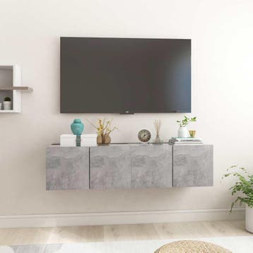 vidaXL Tv-hangmeubelen 2 st 60x30x30 cm betongrijs, Huis en Inrichting, Verzenden, Nieuw