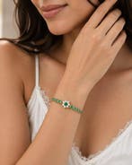 Armband - 14 karaat Geel goud, Rhodium geplateerd - 14.02ct., Nieuw