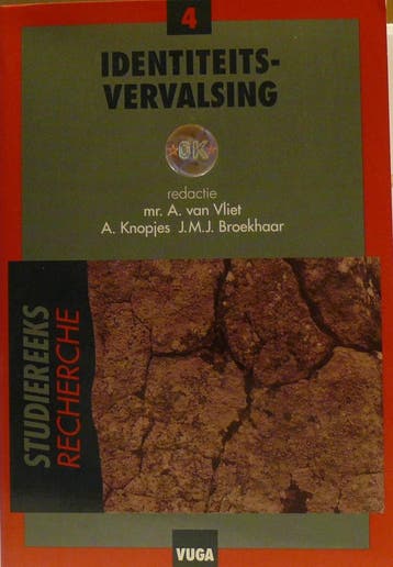 Identiteitsvervalsing / Studiereeks recherche / 4 VAN VLIET, Verzenden, VAN VLIET