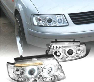 Phares Pour Volkswagen Vw Passat 3B 96-00 Angel Eyes Led Fon, Verzenden
