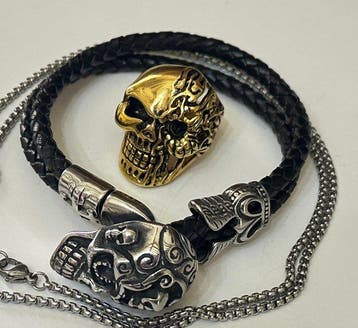 Ensemble « Memento Mori » pour homme - Ensemble de bijoux 2