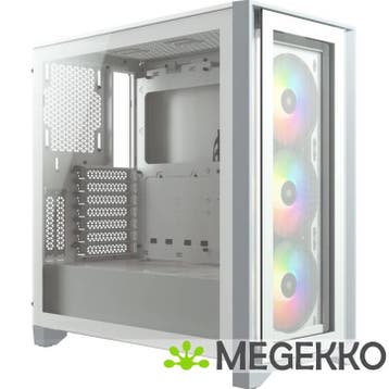 Corsair iCUE 4000X RGB Tempered Glass White, Computers en Software, Verzenden, Nieuw
