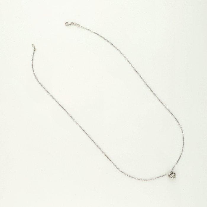 Collier avec pendentif - 18 carats Or blanc - 0.52ct. tw., Handtassen en Accessoires, Antieke sieraden