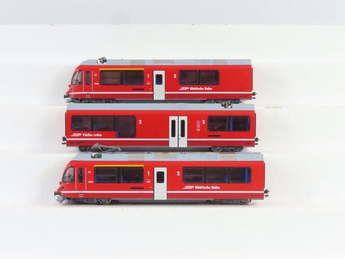 Kato N - 10-1273 - Treinstel (1) - 3-Delige ABe8/12, Hobby en Vrije tijd, Modeltreinen | N-Spoor