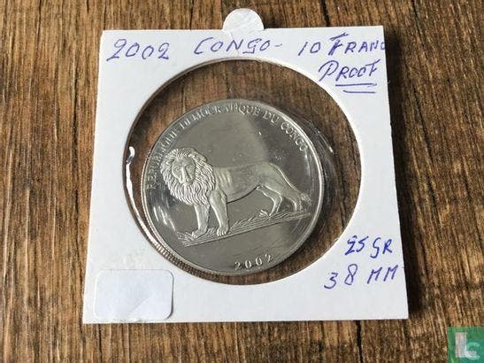 Congo-Kinshasa 10 francs 2002 (PROOF) Queen Astrid, Timbres & Monnaies, Monnaies | Afrique, Envoi