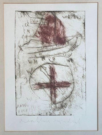 Anton Heyboer (1924-2005) - Santa Maria met kompass