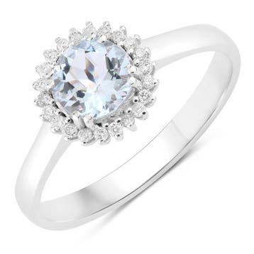 Zonder minimumprijs - Ring - 14 karaat Witgoud - 0.72ct. tw.