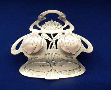 Bronzen Art Nouveau Inktpot - Inktpot - Brons, Antiquités & Art